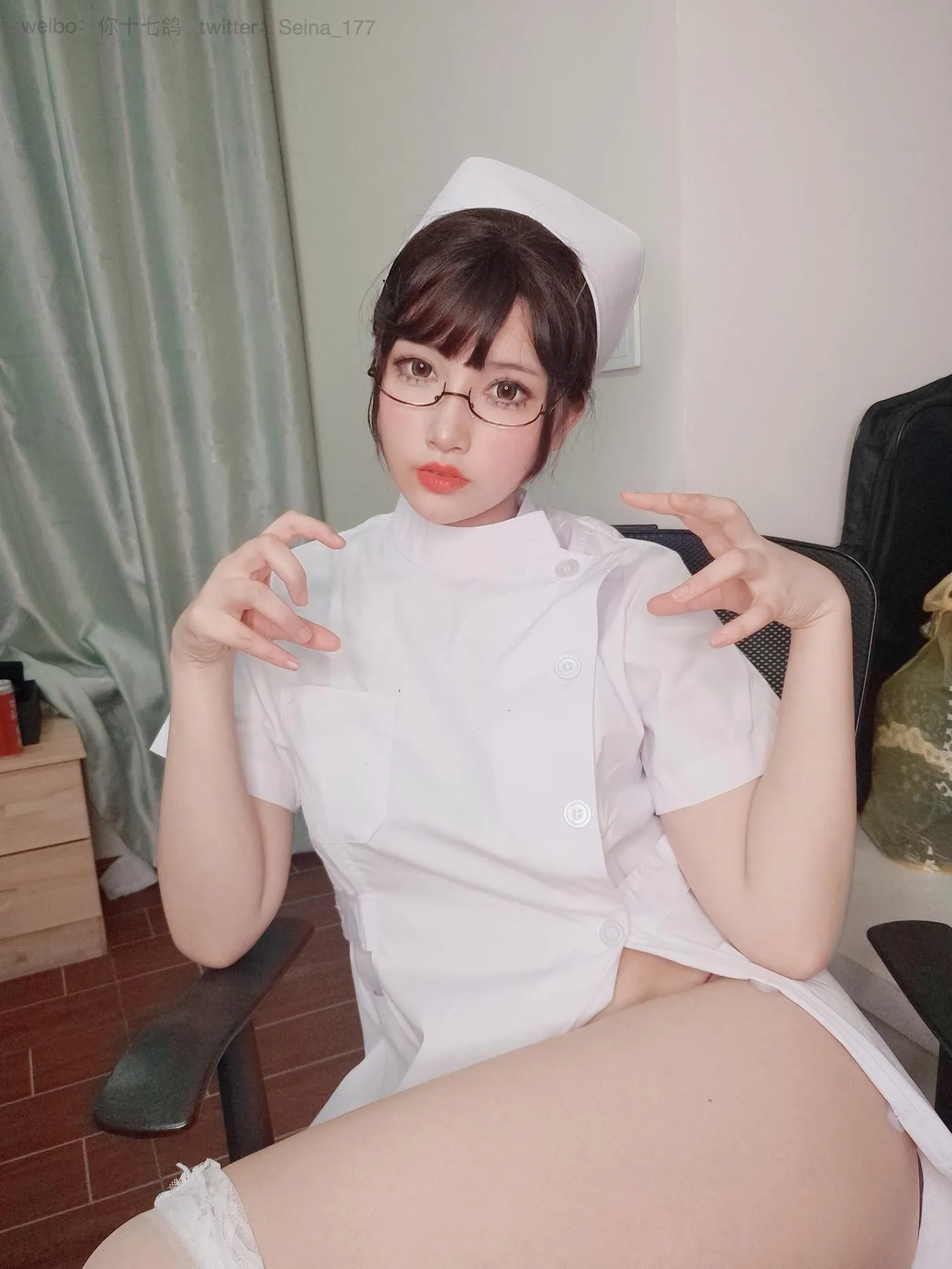 你十七鸽 – NO.03 白色护士-自拍档 [59P]插图9